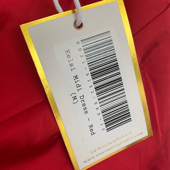 Runaway the Label - Kelsi midi dress in Red colour. Size M, US 6. - Picture 7 of 8